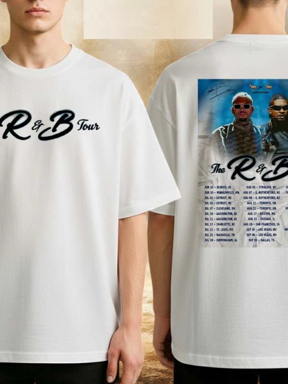 R&B Tour Brown and Raymond _ Concert Graphic Tour 2026 Two Sided Unisex T-Shirt